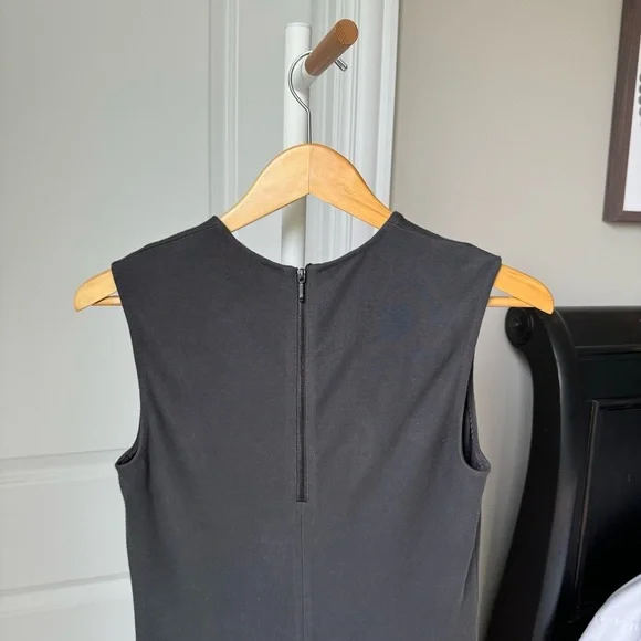 Vince Charcoal Grey Sleeveless Midi Sheath Dress - Picture 8 of 9
